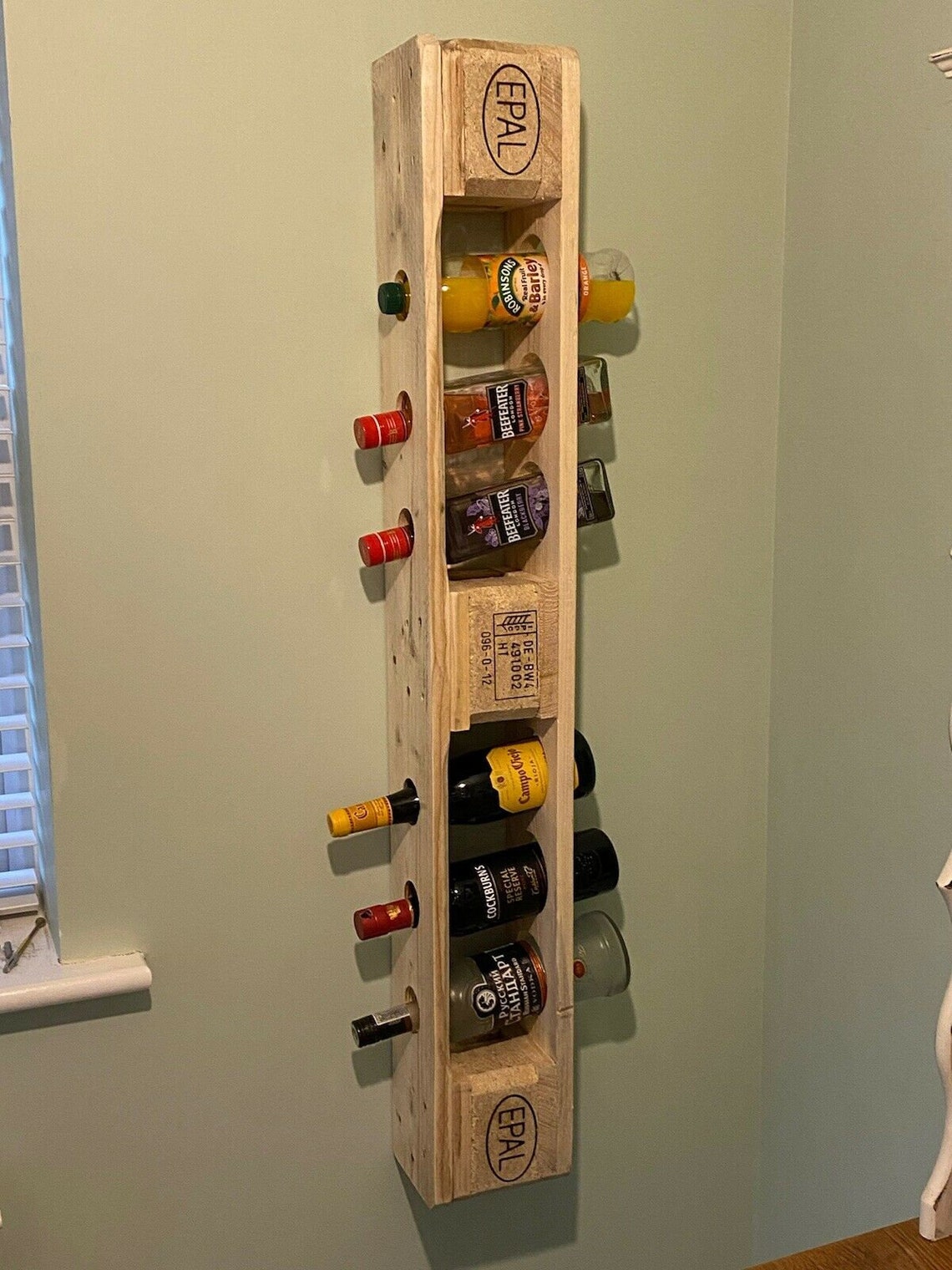 Original Hand Made Reclaimed Custom Pallet Wood Wine Rack Etsy