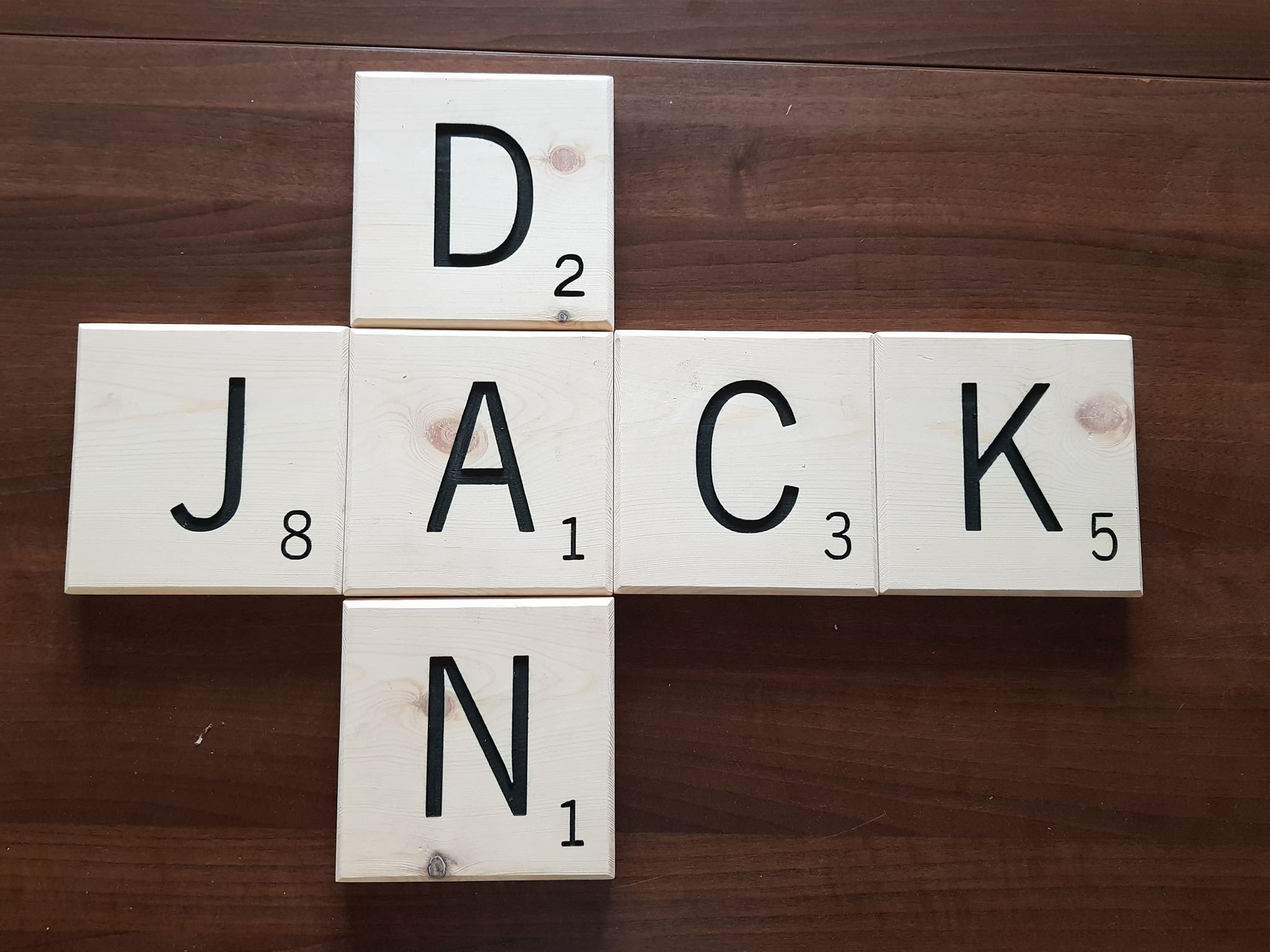 Oversized Scrabble Letters Bespoke Personalised Wooden Etsy