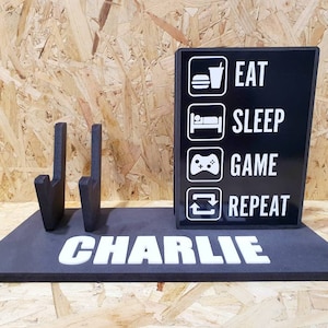 Personalized Gaming Headset & Controller Stand: Custom Character Head Holder - Single or Double - Xbox Playstation Nintendo Switch