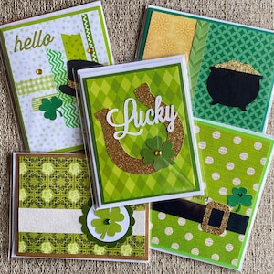 Handmade ST PATRICKS DAY Cards - Set of 5