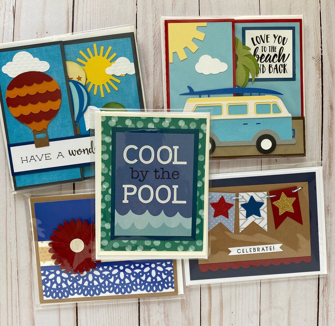 Handmade Greeting Cards - Set of 5 - Etsy