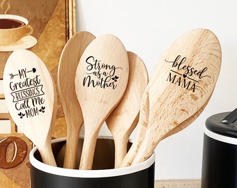 Personalized wooden spoon, Mothers day Gift, Gift for Mom, Wooden spoon, Wood spoon, Custom wooden spoon,