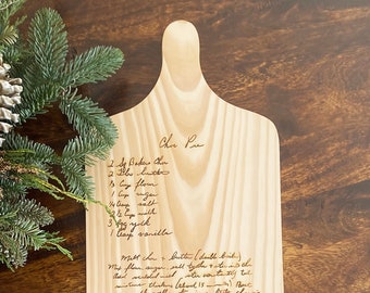 Receta personalizada de la tabla de cortar Receta de la familia grabada en la tabla de cortar