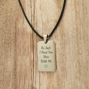 Personalized Leather Necklace For Men Gift Husband Gifts For Guys Custom Jewelry For Men Jewelry Personalized Necklace For Him Birthday Gift image 7