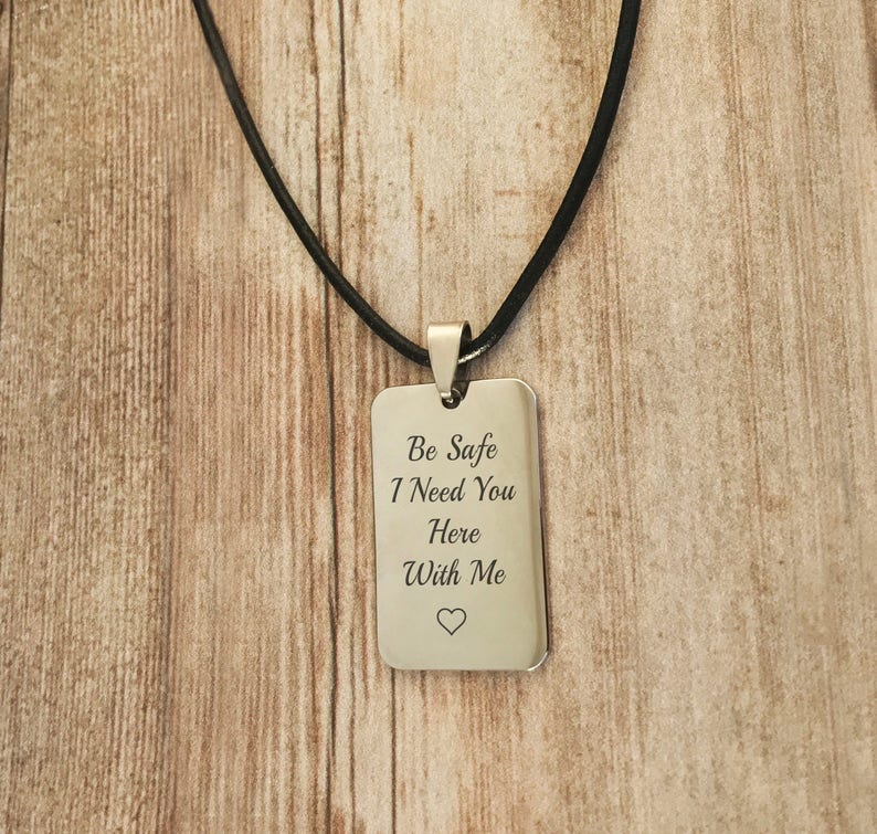 Boyfriend Gift Mens Necklace Birthday Gift for Him Etsy