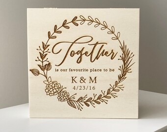 Scatola dei ricordi in legno personalizzata con incisione - Regalo per il 5° anniversario, scatola dei ricordi personalizzata