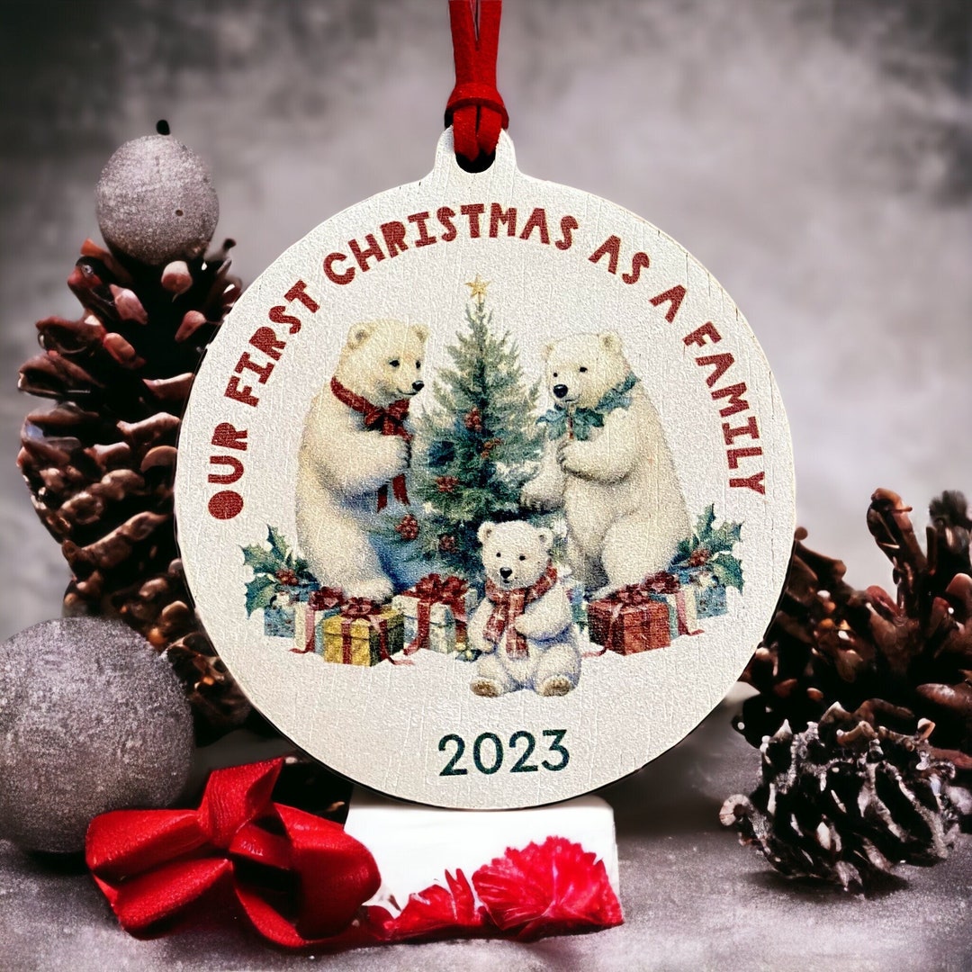 My First Christmas Ornament Family of 3 Ornament 2023 Etsy
