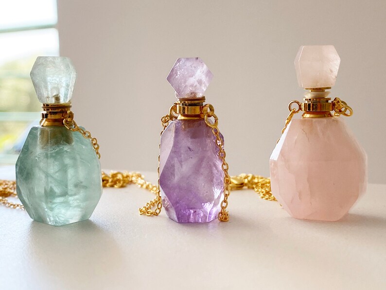 Crystal Vial Essential Oil Necklace Essential Oils Youngliving Etsy