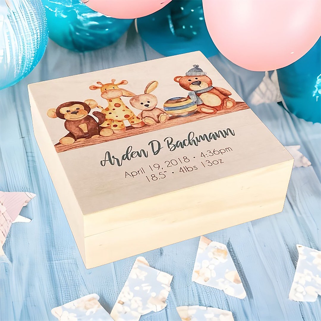 Newborn Keepsake Box, Memory Box, Newborn Gift Ideas, Time Capsule Box ...