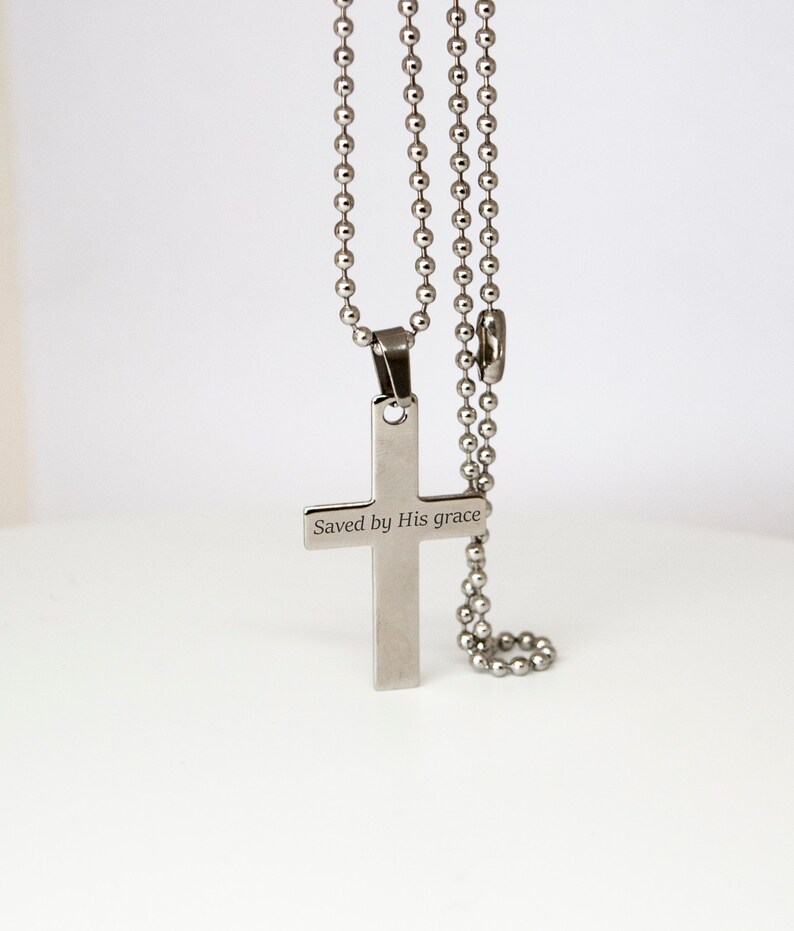 Gift For Son Baptism Gift Custom Mens Necklaces Bible Verse Etsy