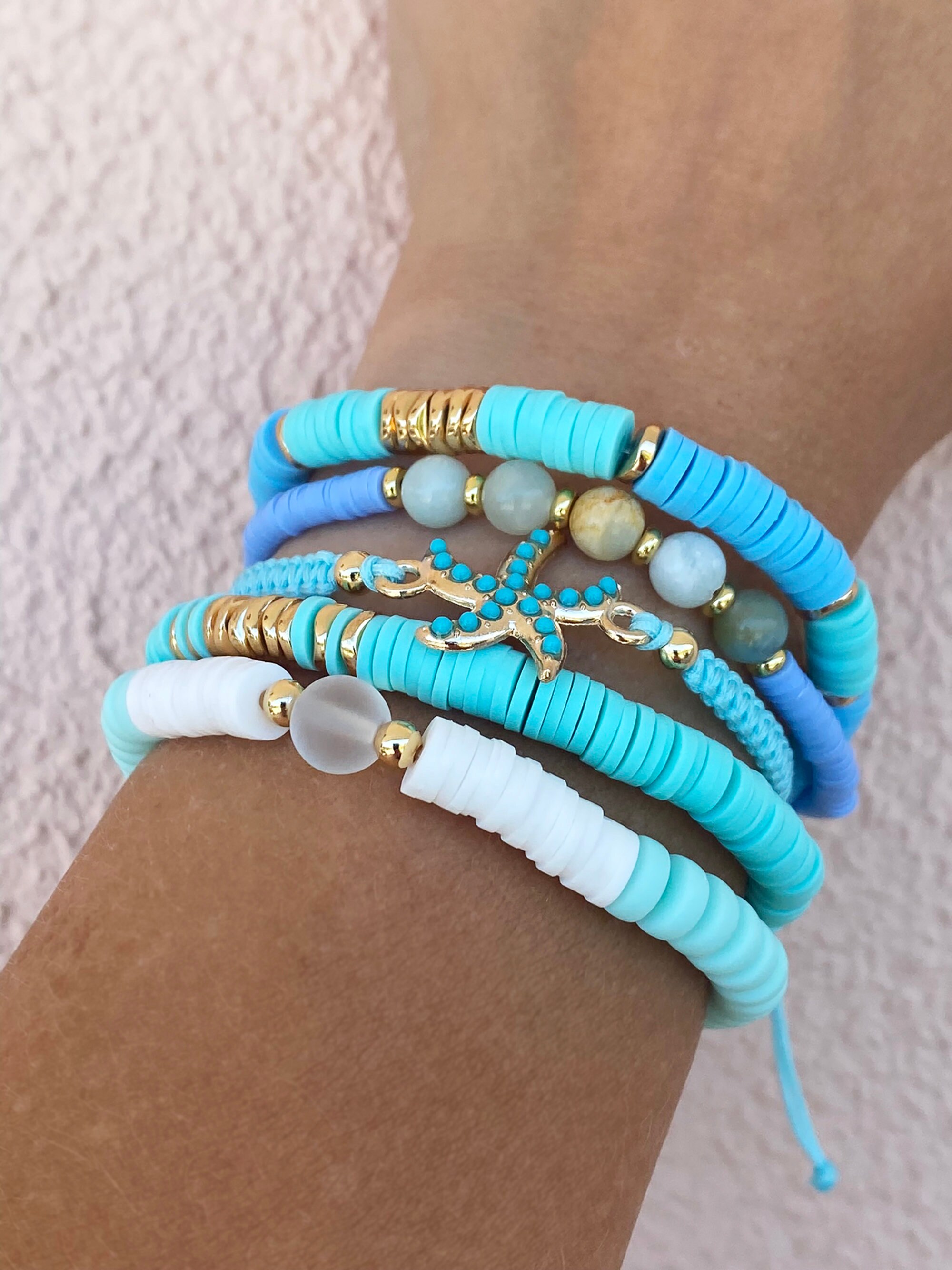 Beach Bracelets For Women Bohemian Stackable Heishi Martinique