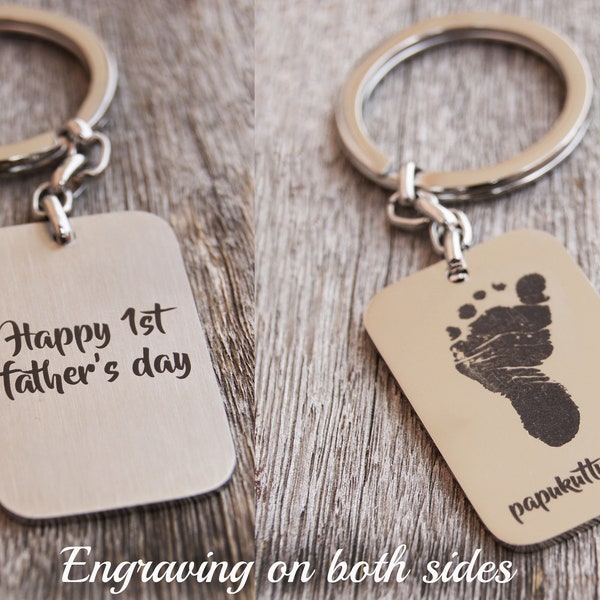 New Dad Gift From Wife / Personalized Keychain / Gift for Husband