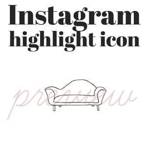 Sofa Icon, Highlight Cover Instagram, Instagram Stories, Hand Drawn Illustration, Instagram Template, Instagram Cover Images, JPG, PNG