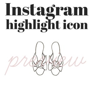 Slippers, Slide shoes, Instagram Highlight Cover, Instagram Stories, Hand Drawn Icons, Instagram Template, Instagram Cover, JPG, PNG image 1