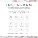 Instagram Story Highlights Icons, Set of 40 Hand Drawn Instagram Icons, IG Stories, Social Media, Graphics Bundle, Fashion Travel Bloggers