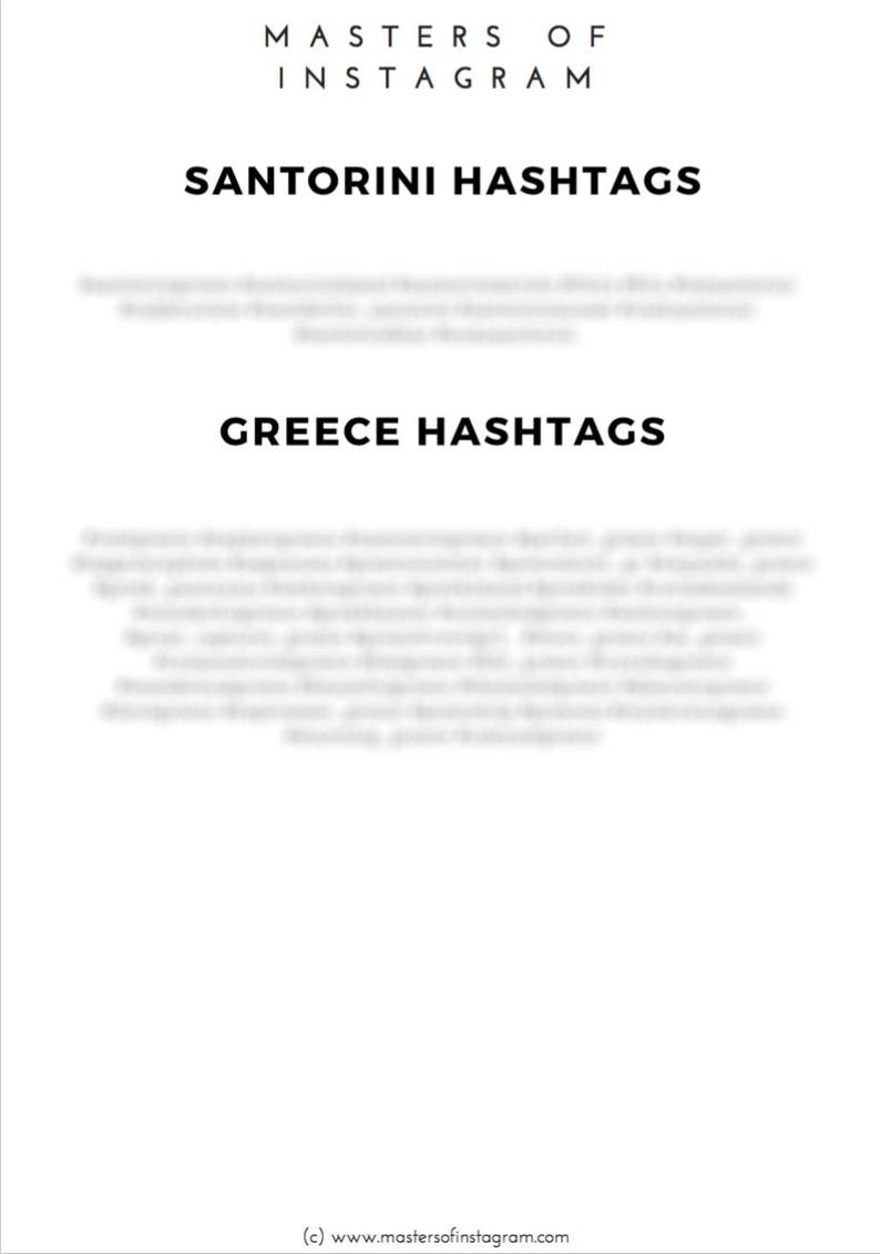 Santorini Greece Hashtags Instagram Travel Greek Hashtags Etsy UK