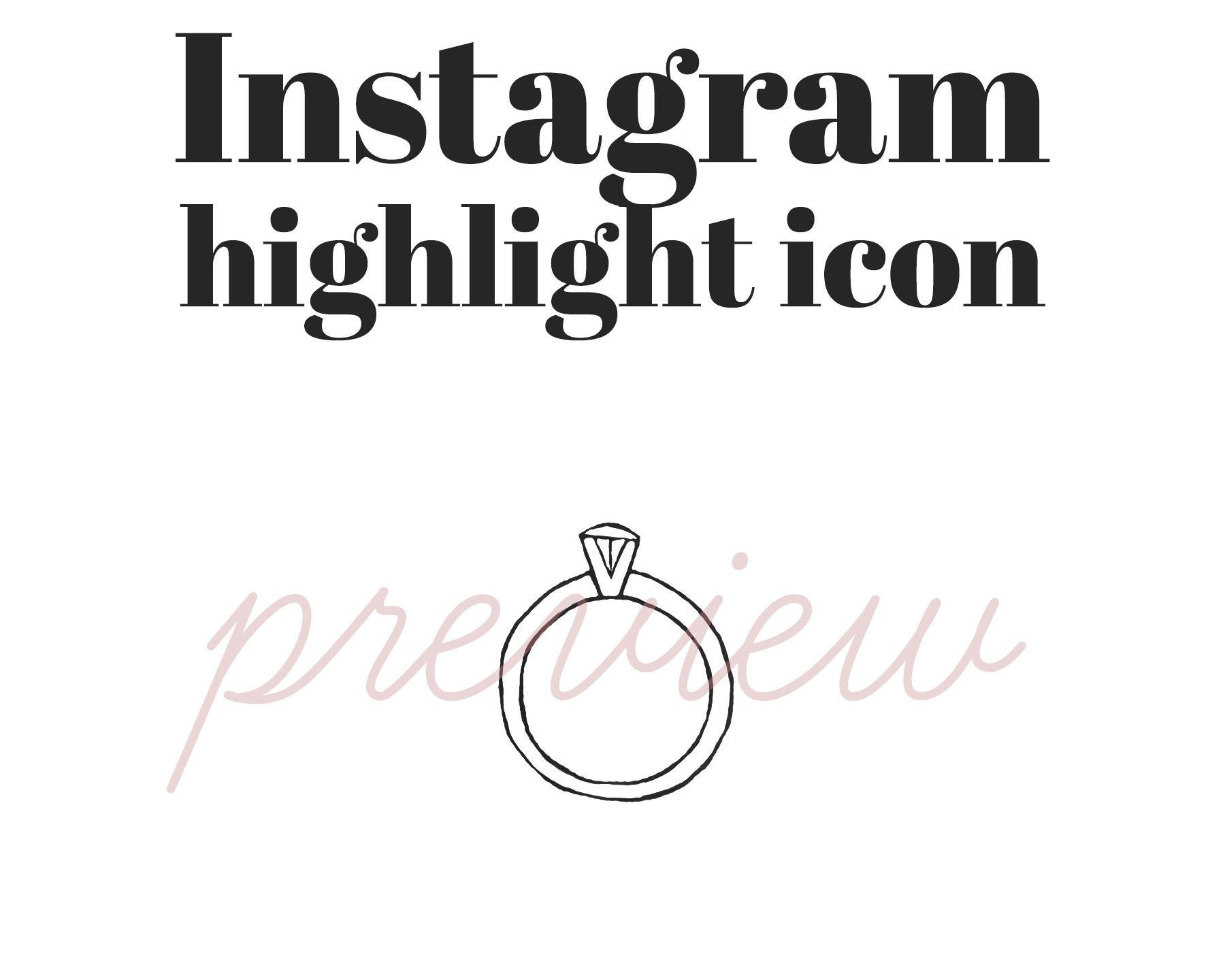 Engagement Ring Icon Instagram Highlight Jewellery Etsy