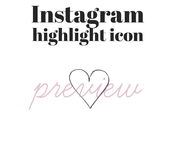 Heart Icon Instagram Highlight Cover Instagram Stories Hand Etsy