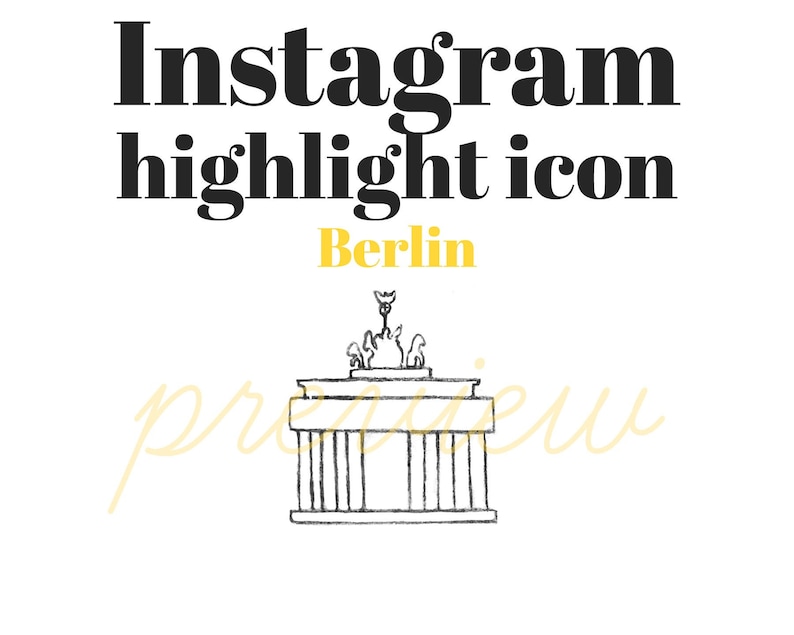 Berlin Icon Germany Instagram Highlight Cover Instagram Etsy