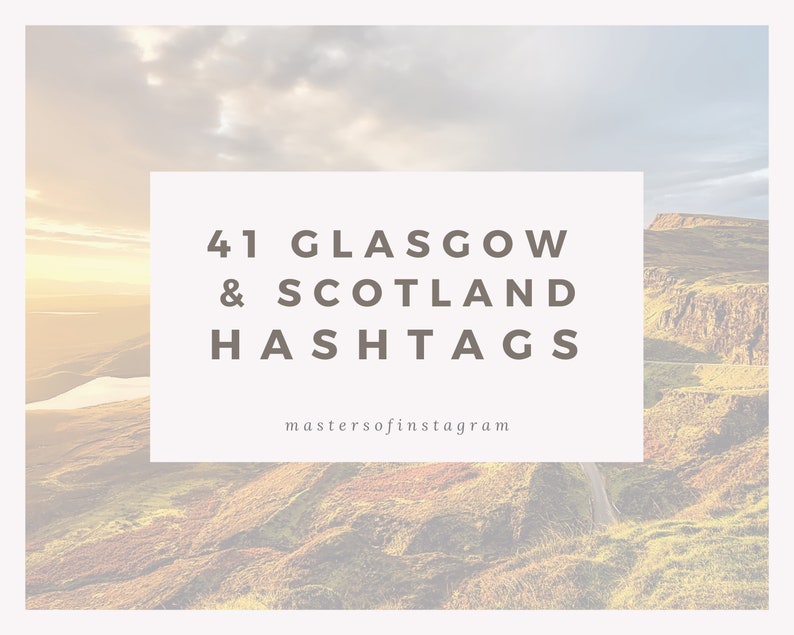 Glasgow Scotland Hashtags Instagram Travel Hashtags Etsy UK
