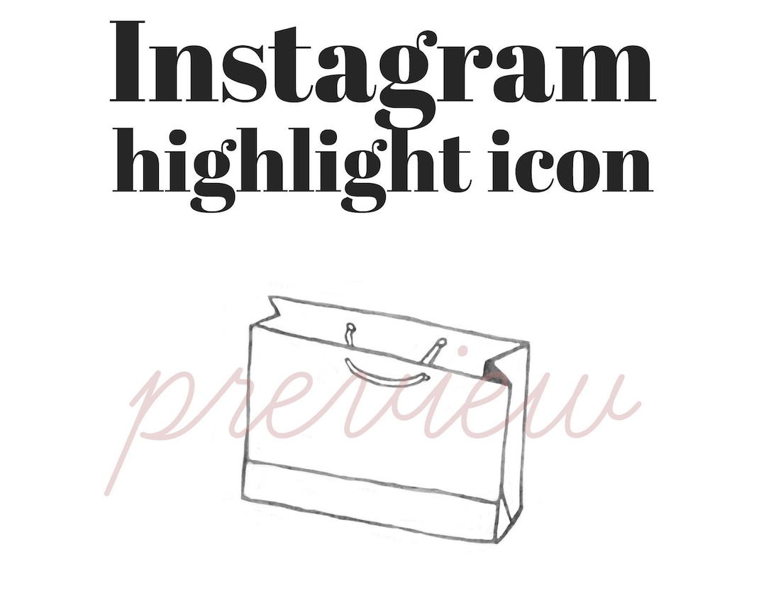 Shopping Bag Icon, Instagram Highlight Cover, Instagram Stories, Hand