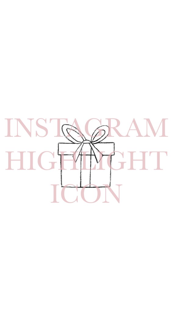 Gift Icon Instagram Highlight Covers Wrapped Present Etsy