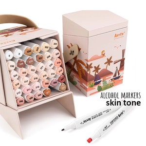 Ohuhu Marcadores de alcohol punta de pincel para tono de piel, juego de  marcadores artísticos de color de piel para artistas adultos, ilustración  para