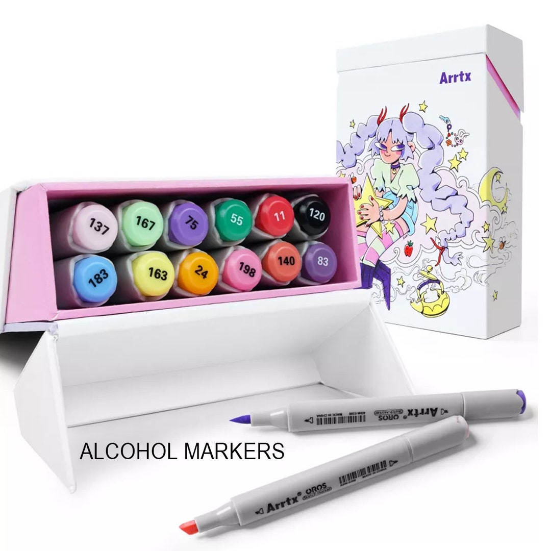 Dual-Tip Blendable Alcohol Marker Set, 30-Count