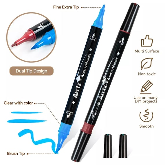 Fabric Markers Pen 24 Colors And Template Permanent Fabric - Temu  Philippines