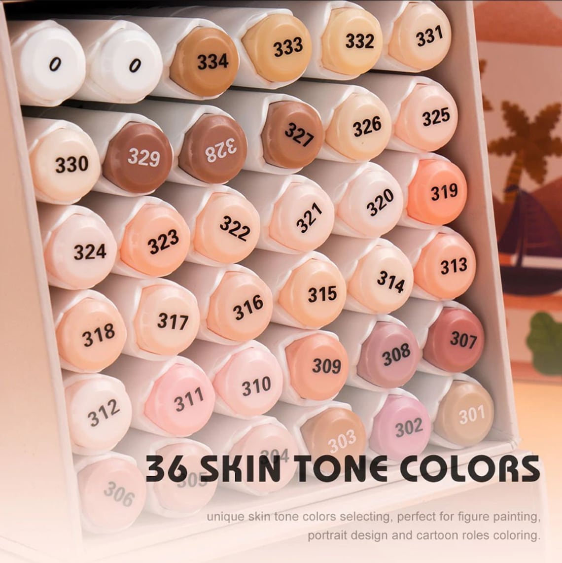 Alcohol Markers Skin Tone Arrtx 36 Colors Alcohol Marker Pen Etsy