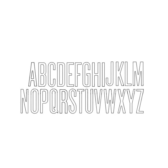 Alphabet Metal Die Cut Letters Font Separate Letters Metal Etsy