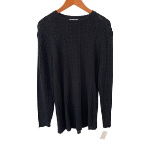 Vintage 90s Carly Blake Sweater Small Crewneck Long Sleeve Deadstock Black NEW