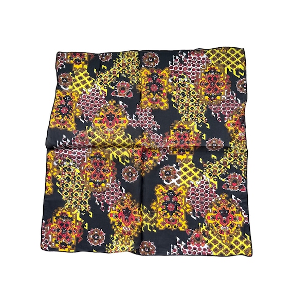 Vintage Floral Square Scarf Lightweight Multicolo… - image 1