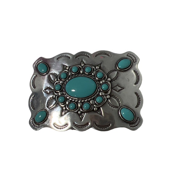 Western Faux Turquoise Stone Cowgirl Cowboy Belt … - image 1