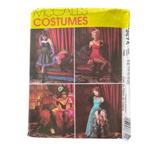 May include: A vintage McCall's Costumes sewing pattern. The yellow package features four images of women in elaborate costumes. The pattern size is EE (14-16-18-20).