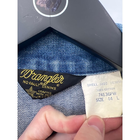 Vintage Wrangler Maverick Denim Jacket Mens 44 Di… - image 4