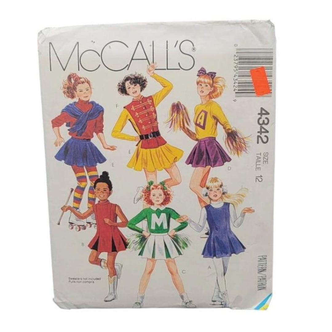 4342 Pattern Mccalls 4342 Sewing Pattern Size 14 Girls Cheerleader and Majorette ...