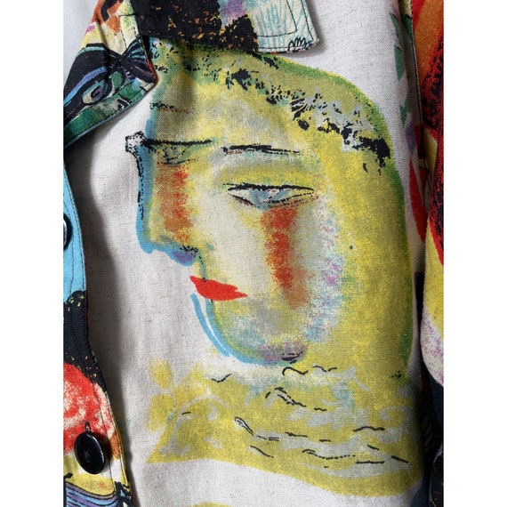 Kaktus Vintage Pablo Picasso Art Jacket Womens S … - image 5