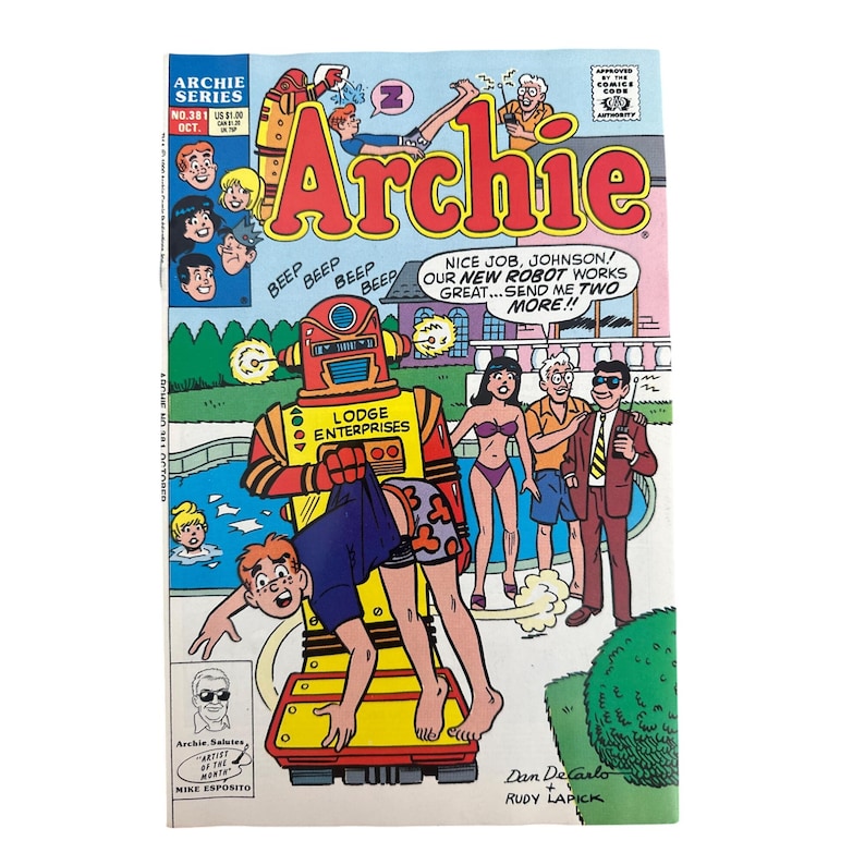 Archie Comics Series #381 October 1990 Issue Multicolor Bagged Boarded ...
