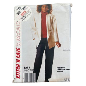 Vintage 80s McCalls 3219 Sewing Pattern Size 20-22-24 Misses Jacket Pants UNCUT