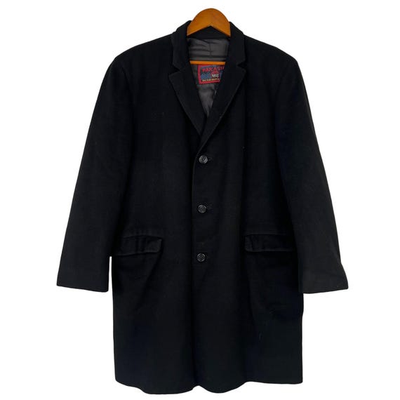 Pakasha Eagle Pea Coat Size 48 Cashmere Vintage Collared Long