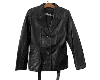 Vintage Cropped Black Suede Jacket for Women: 90s Chic - Etsy