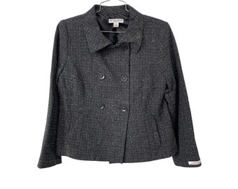 Chaqueta tipo blazer Pendleton vintage Y2K, talla 10P, tweed, doble botonadura, nueva, sin usar.