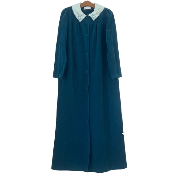 Lorraine Vintage Button Front House Coat Dress Wo… - image 1