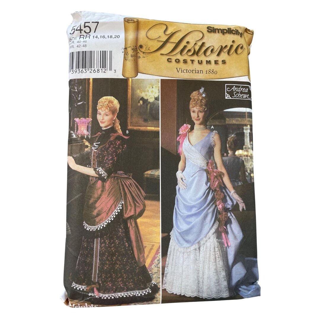 Simplicity 5457 Sewing Pattern Sizes 14-20 Victorian 1880 Historic ...