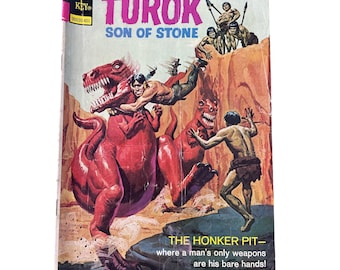 Gold Key Turok Son Of Stone Issue 88 January 1974 Vintage Comic Dinosaurs Drama