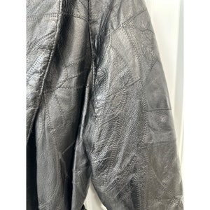Manteau En Cuir Vintage Navarre Leather - Taille XXL 2XL - Noir - Ceinturé - Occasion Très Bon état
