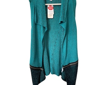 Cárdigan vintage de algodón estilo campestre de los 90, talla mediana, nuevo (sin usar).
