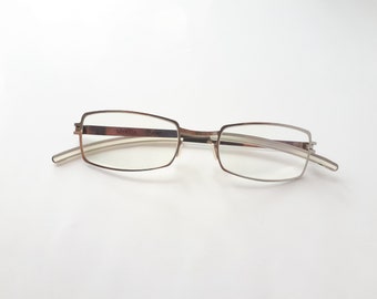 Mykita Joe Eyeglasses silver women men rectanlge angular metal handmade in Germany small size original case cloth NEW new Brille
