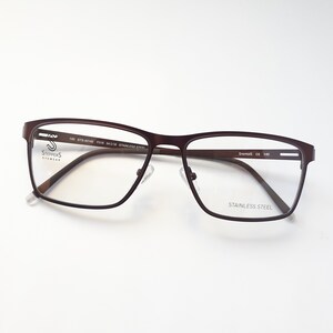 Stepper 40140 eyeglasses brown rectangle angular men women stainless steel metal full rim glasses small size new neu Brille